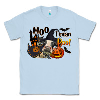 Dusty Blue Moo I Mean Boo Holstein Cow Classic Tee - LillyAllenDesigns