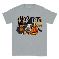 Heather Grey Moo I Mean Boo Holstein Cow Classic Tee - LillyAllenDesigns