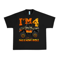 Black i'm four this is how i roll monster truck birthday Urban Heavy Tee - Jasminsmagicworld