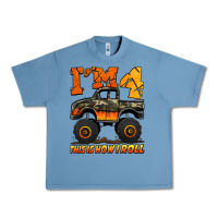 Pebble Blue i'm four this is how i roll monster truck birthday Urban Heavy Tee - Jasminsmagicworld