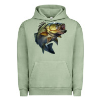 Pigment Oil Green jumping bass Urban Hoodie - LillyAllenDesigns