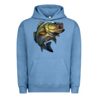 Pigment Pebble Blue jumping bass Urban Hoodie - LillyAllenDesigns