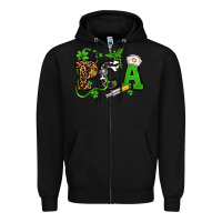 Black St. Patrick's Day PCA Zipper Hoodie - OliviaCreatesArt