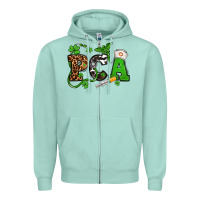 Seafoam St. Patrick's Day PCA Zipper Hoodie - OliviaCreatesArt