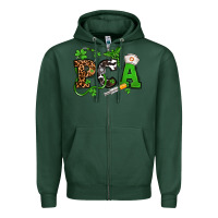 Sports Green St. Patrick's Day PCA Zipper Hoodie - OliviaCreatesArt
