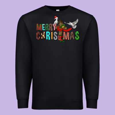 Merry Christmas Cross Premium Sweatshirt Designed By Fadigitalartstudio