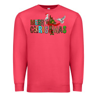 Cardinal Merry christmas cross Premium Sweatshirt - FaDigitalArtStudio