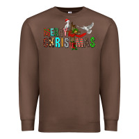 Chestnut Merry christmas cross Premium Sweatshirt - FaDigitalArtStudio