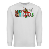 Dove Grey Merry christmas cross Premium Sweatshirt - FaDigitalArtStudio