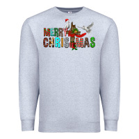 Heather Grey Merry christmas cross Premium Sweatshirt - FaDigitalArtStudio