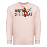 Pale Pink Merry christmas cross Premium Sweatshirt - FaDigitalArtStudio