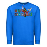 True Royal Merry christmas cross Premium Sweatshirt - FaDigitalArtStudio