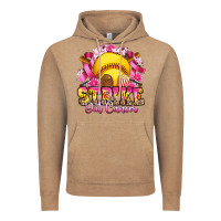 Strike Out Cancer Softball Vintage Hoodie | Teevron