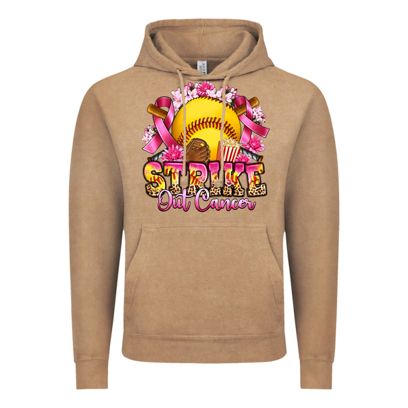 Strike Out Cancer Softball Vintage Hoodie by Artiststas | Teevron