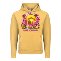 Vintage Mustard strike out cancer softball Vintage Hoodie - Artiststas