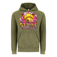 Vintage Olive strike out cancer softball Vintage Hoodie - Artiststas