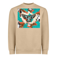 Mushroom freebird with leopard and cowhide pattern Heavyweight Sweatshirt - TumblerDesignByShophia