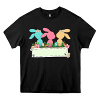 Black easter bunny trio Heavy Core Tee - MaliasSmallBusiness