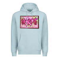 Blue Mist Hope Breast Cancer Premium Hoodie - FaDigitalArtStudio