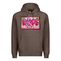 Coffee Hope Breast Cancer Premium Hoodie - FaDigitalArtStudio