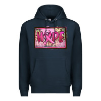 Navy Hope Breast Cancer Premium Hoodie - FaDigitalArtStudio