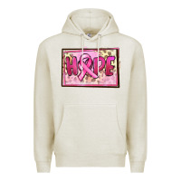 Oatmeal Heather Hope Breast Cancer Premium Hoodie - FaDigitalArtStudio
