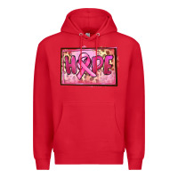 Red Hope Breast Cancer Premium Hoodie - FaDigitalArtStudio