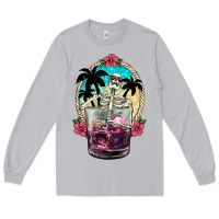 Moon Dust summer skeleton cocktail Long Sleeve Tee - NancyCooperArtShop