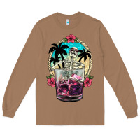 Toasted Coconut summer skeleton cocktail Long Sleeve Tee - NancyCooperArtShop