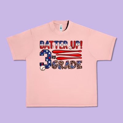 Batter Up 3rd Grade Urban Heavy Tee Designed By Jahusdesignshop