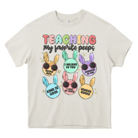 Cream teahing my favorite peeps Heavy Core Tee - MaliasSmallBusiness