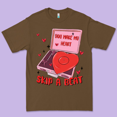 Heart Record Player Premium Tee Designed By Maliassmallbusiness