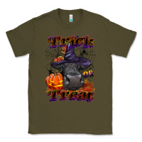 Army Green Trick Or Treat Black Angus Heifer Classic Tee - LillyAllenDesigns