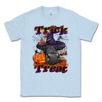 Dusty Blue Trick Or Treat Black Angus Heifer Classic Tee - LillyAllenDesigns