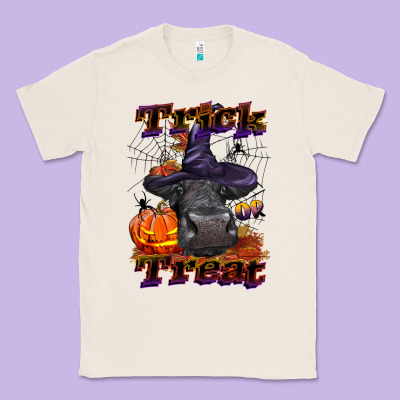 Trick Or Treat Black Angus Heifer Classic Tee Designed By Lillyallendesigns