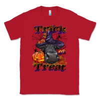 Red Trick Or Treat Black Angus Heifer Classic Tee - LillyAllenDesigns