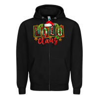 Black christmas lolo claus Zipper Hoodie - FaDigitalArtStudio