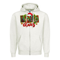 Oatmeal Heather christmas lolo claus Zipper Hoodie - FaDigitalArtStudio