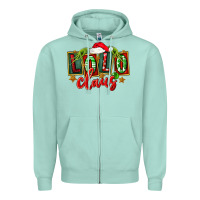 Seafoam christmas lolo claus Zipper Hoodie - FaDigitalArtStudio