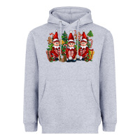 Heather Grey Christmas Elfs Heavyweight Hoodie - FaDigitalArtStudio