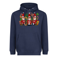 Navy Christmas Elfs Heavyweight Hoodie - FaDigitalArtStudio