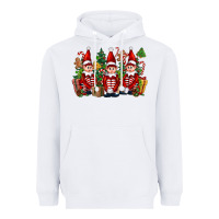White Christmas Elfs Heavyweight Hoodie - FaDigitalArtStudio