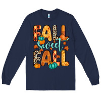 Navy Fall sweet Fall Long Sleeve Tee - RanaPortraitStore