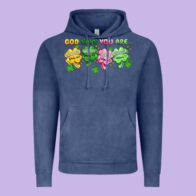 St. Patrick's Day God Says You Are Vintage Hoodie Designed By Artiststas