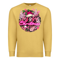 Antique Gold pink merry christmas Premium Sweatshirt - FaDigitalArtStudio