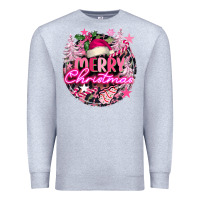 Heather Grey pink merry christmas Premium Sweatshirt - FaDigitalArtStudio