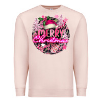 Pale Pink pink merry christmas Premium Sweatshirt - FaDigitalArtStudio