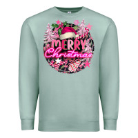 Seafoam pink merry christmas Premium Sweatshirt - FaDigitalArtStudio