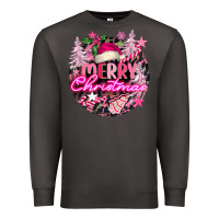 Smoke pink merry christmas Premium Sweatshirt - FaDigitalArtStudio