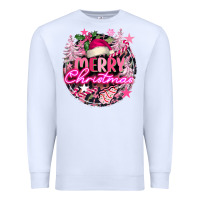 White pink merry christmas Premium Sweatshirt - FaDigitalArtStudio